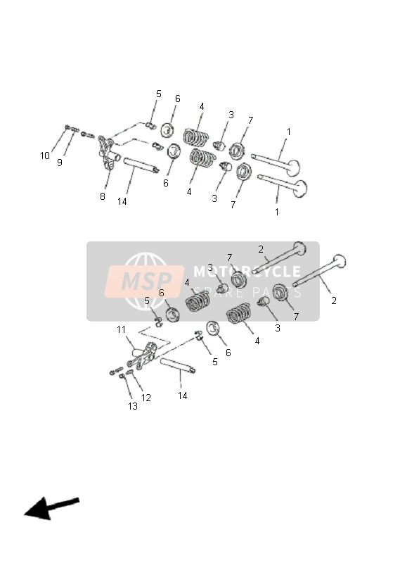 Yamaha YP125RA X-MAX 2011 Soupape pour un 2011 Yamaha YP125RA X-MAX